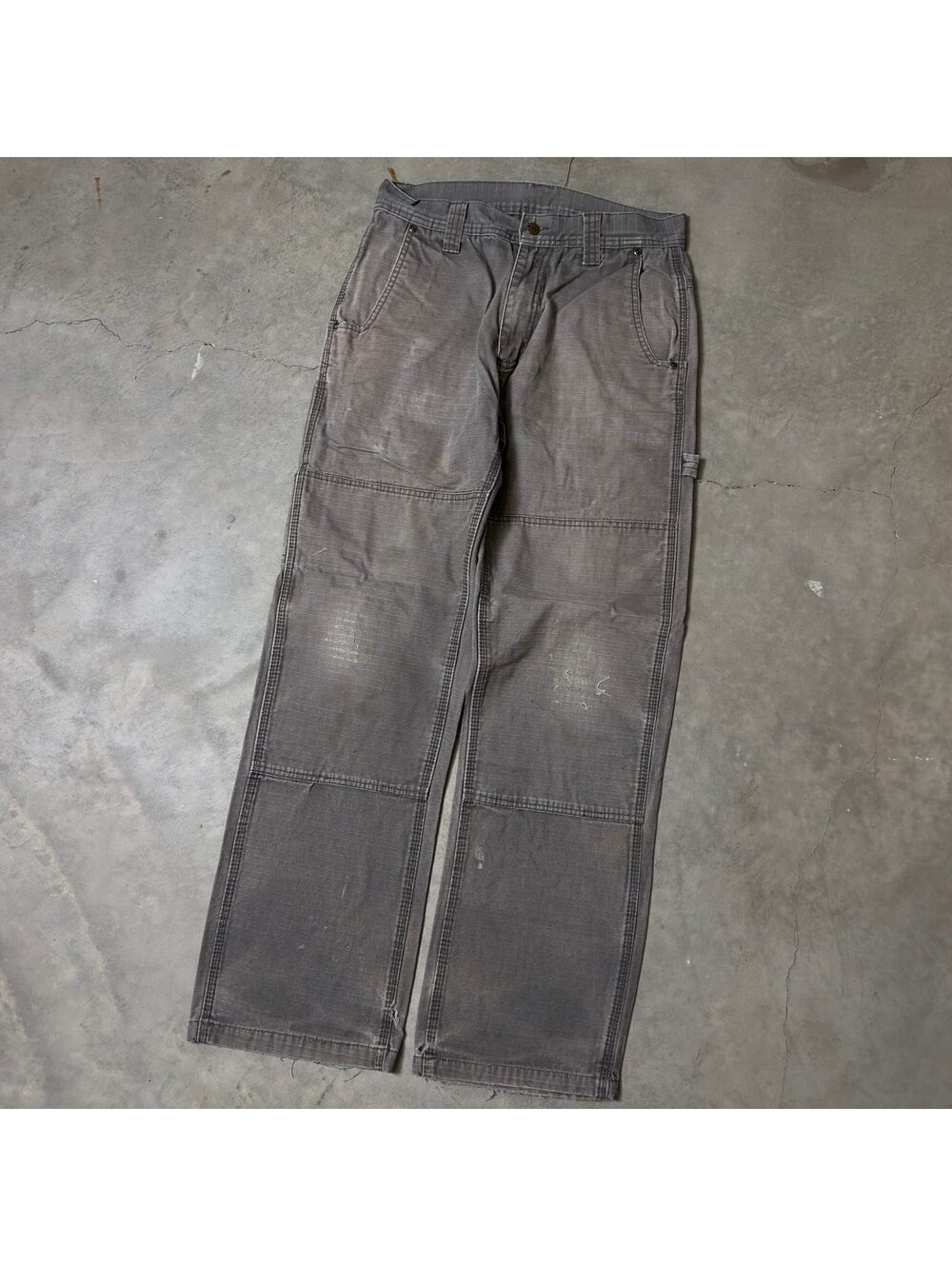 Key Carpenter Pants Mens 30x32 Gray Workwear Baggy